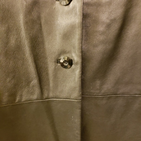 Wilsons Leather Black Button Front Coat, plus size - Picture 6 of 8